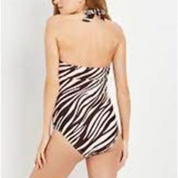 947 Jessica Simpson Maternity One-Piece Swimsuit ZEBRA print sz M - Picture 2 of 2